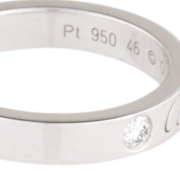 CARTIER C DE PLATINUM DIAMOND CARTIER WEDDING BAND RING - Picture 6 of 8